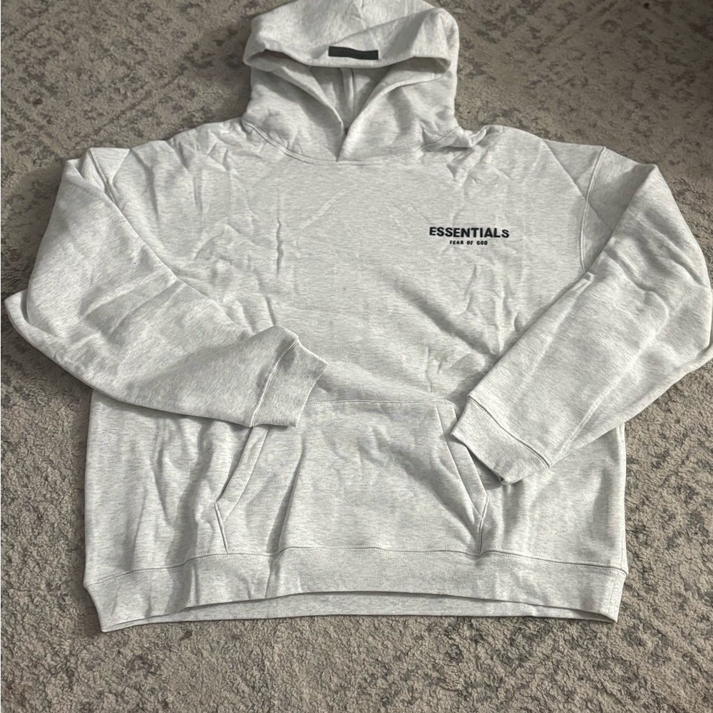 Fear of God Essentials Light Gray Hoodie